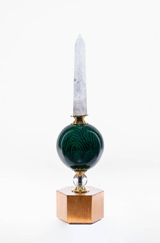 Krizia Ball Crystal and Ceramic Stand