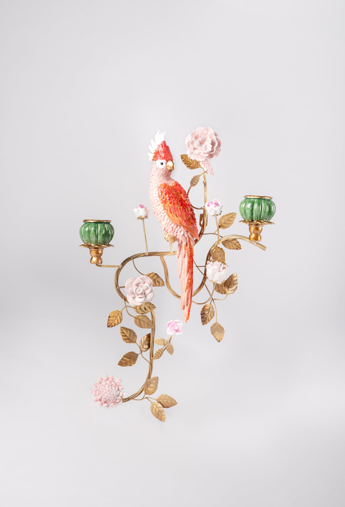 Orange Parrot Wall Candleholder