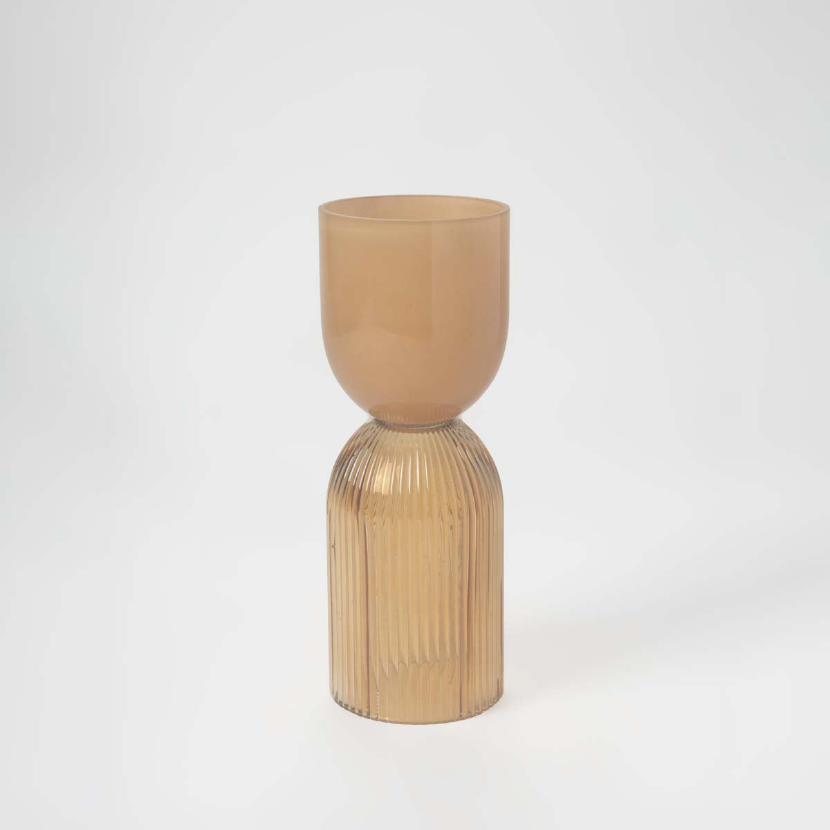 Versatile Ochre Glass Vase