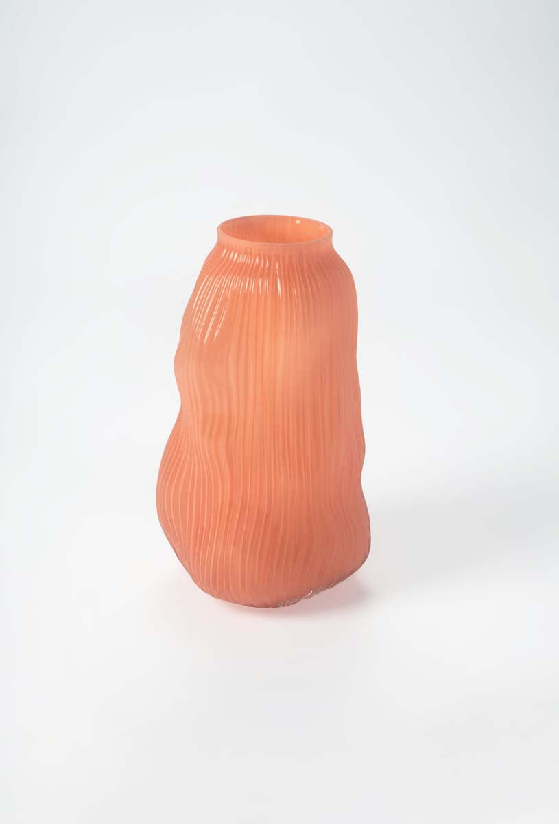 Organic Orange Glass Vase