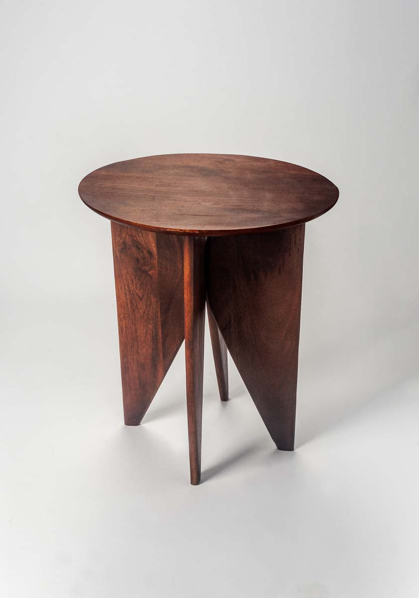 Mango Wood Accent Table - Brown